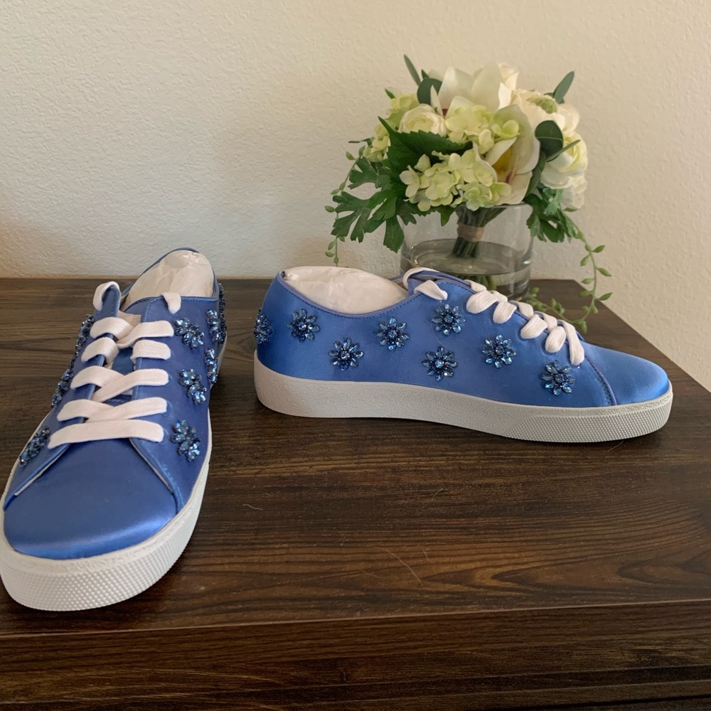 Alice + Olivia - French Blue Embellished Sneakers